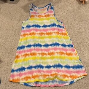 Colorful Tie-Dye Sleeveless Dress